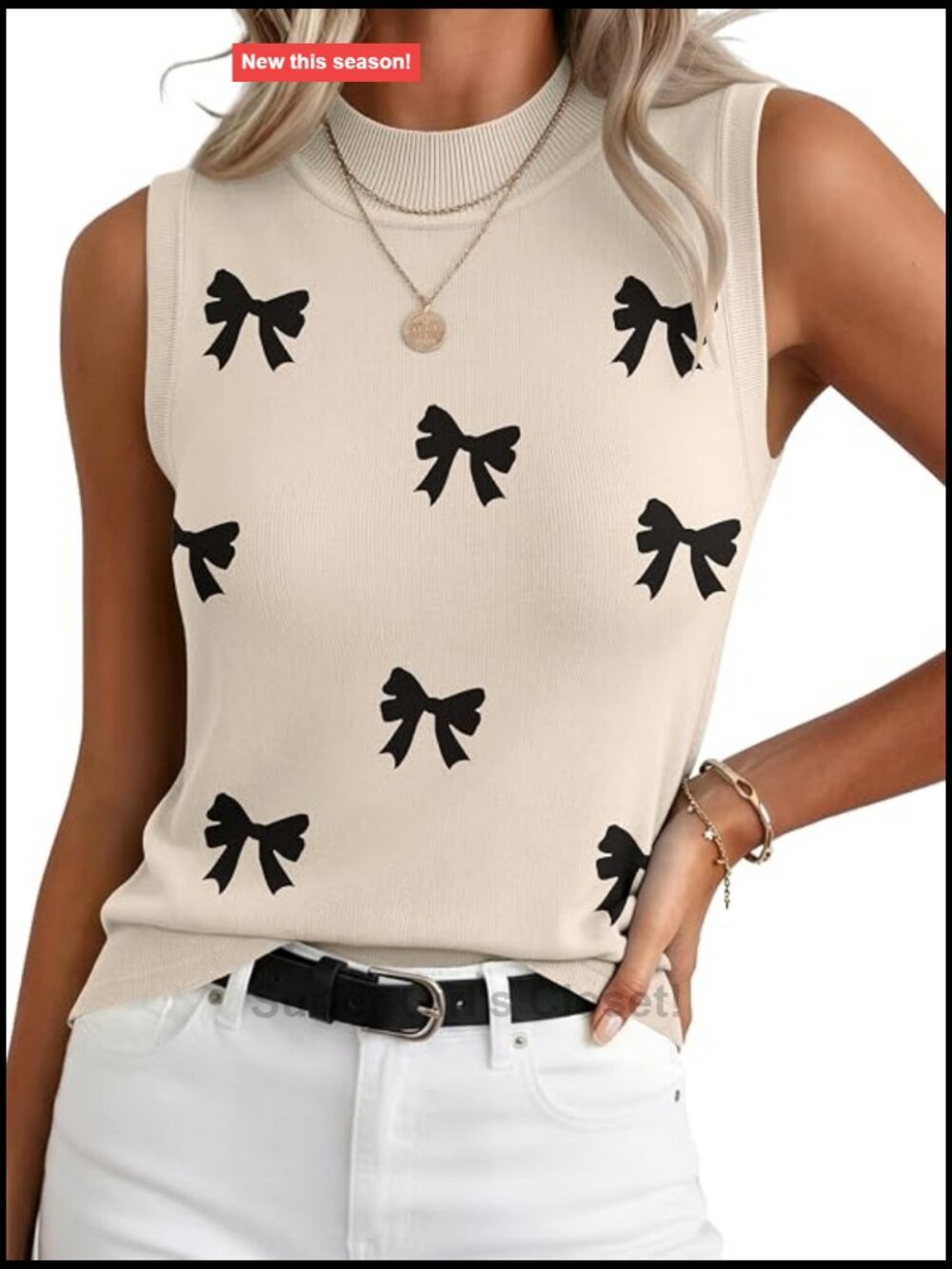 Sleeveless Turtleneck Sweater Tank Top Business Casual Vest